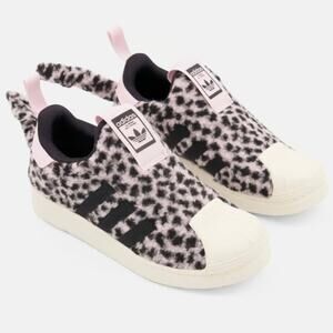 Addidas Superstar 360 Slip On Training Sports Shoe, Pink/Black toddler 5